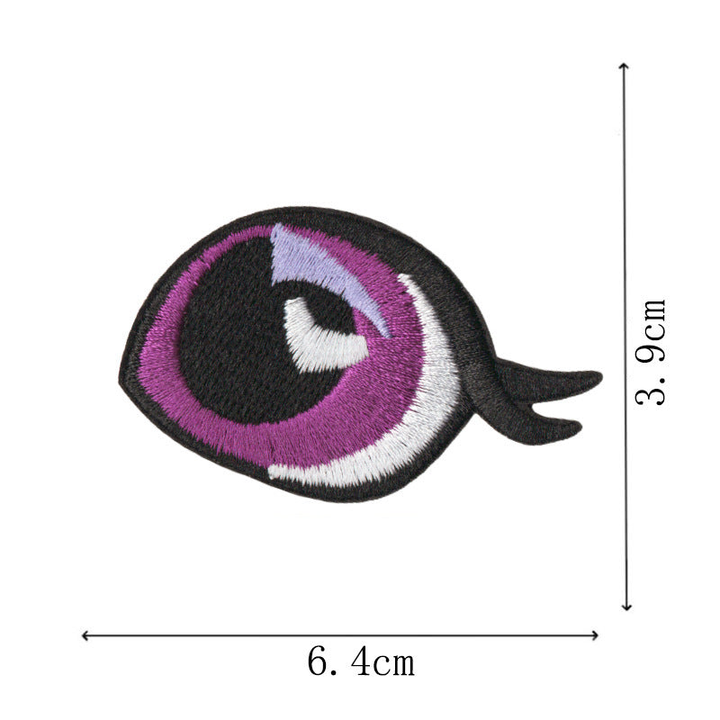 Wholesale Embroidered Cartoon Eye Patches Iron On DIY Decorative Accent For Towels Clothing Craft Supply