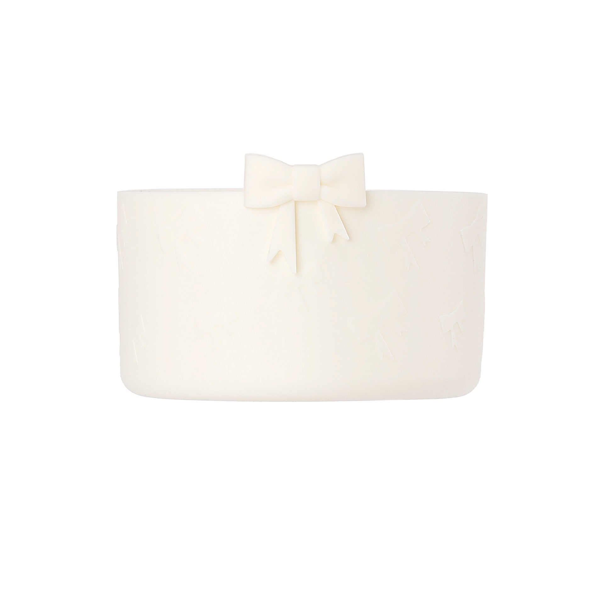 Wholesale new silicone cup cover non-slip cup cover three-dimensional bow 7.5CM ice bully cup universal base