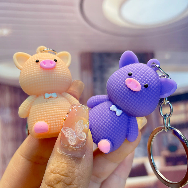 Wholesale Cartoon PVC Pig Keychains