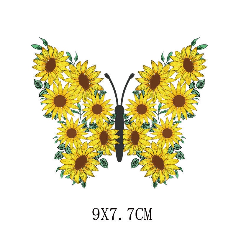Wholesale 5pcs/pack  Sunflower heat transfer sticker pattern   UV DTF Ready to Press Transfers Wraps