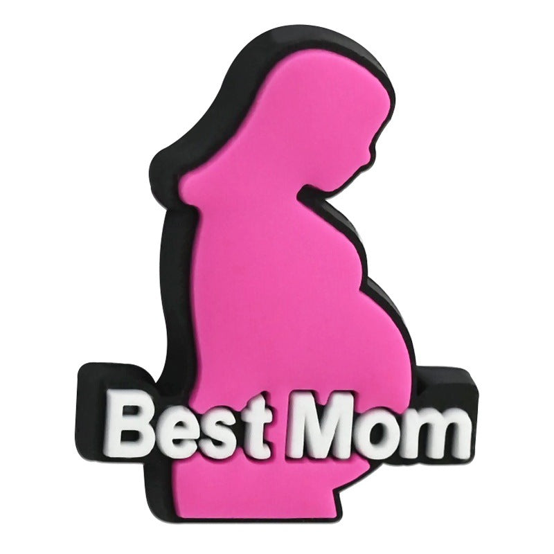 Wholesale Random 100pcs Mother's Day themed DIY pen accessories soft rubber beads