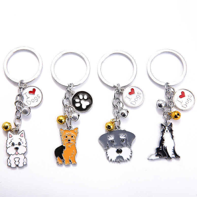 Wholesale Pet Dog Bell Metal Keychains