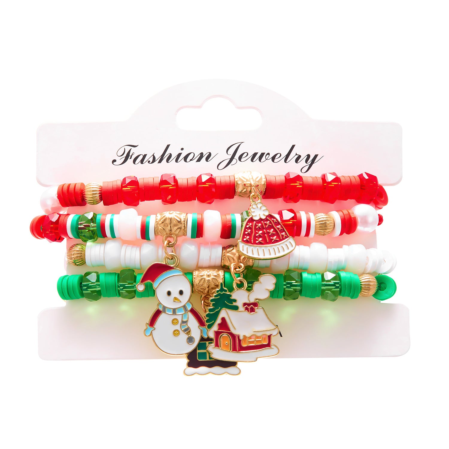Wholesale Christmas Colored  Layered Bracelet Set