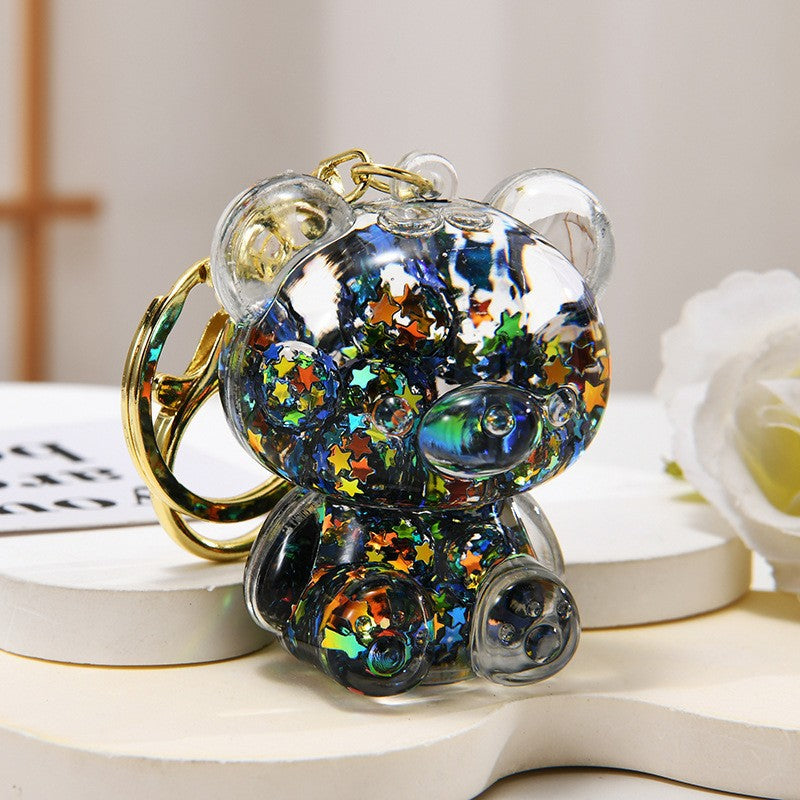 Wholesale Acrylic Oil-Filled Pendant Luminous Iceberg Cup Keychain