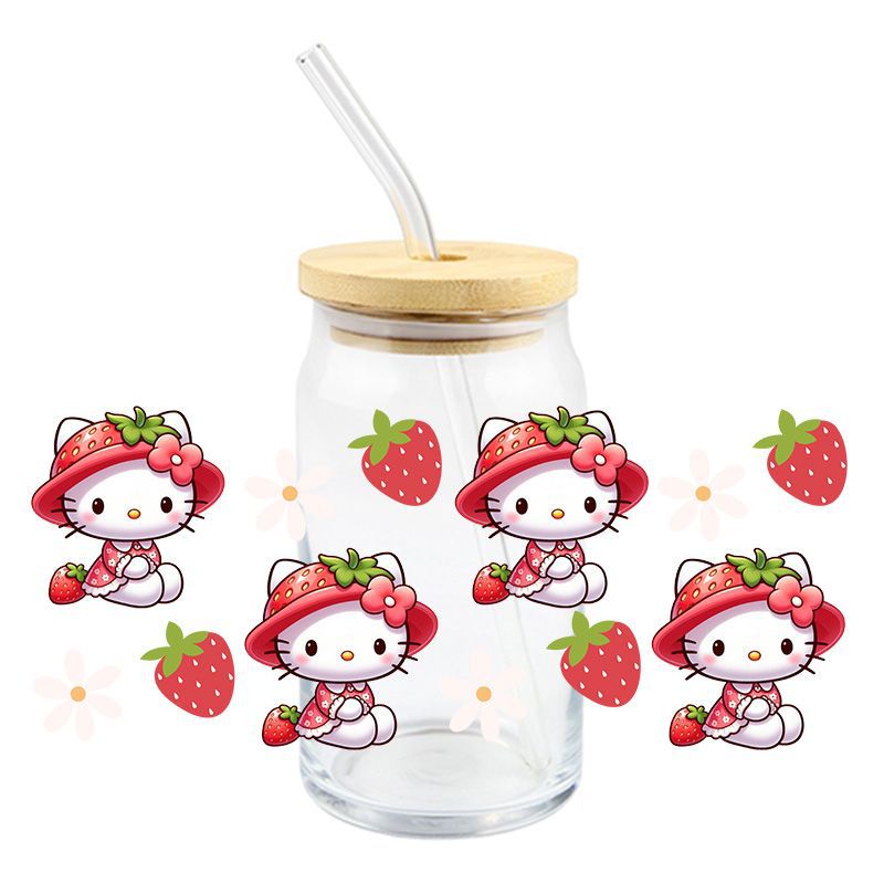 Wholesale 5pcs Cartoon Cute Cat 16oz Cup UV DTF Wraps OLY Exclusive