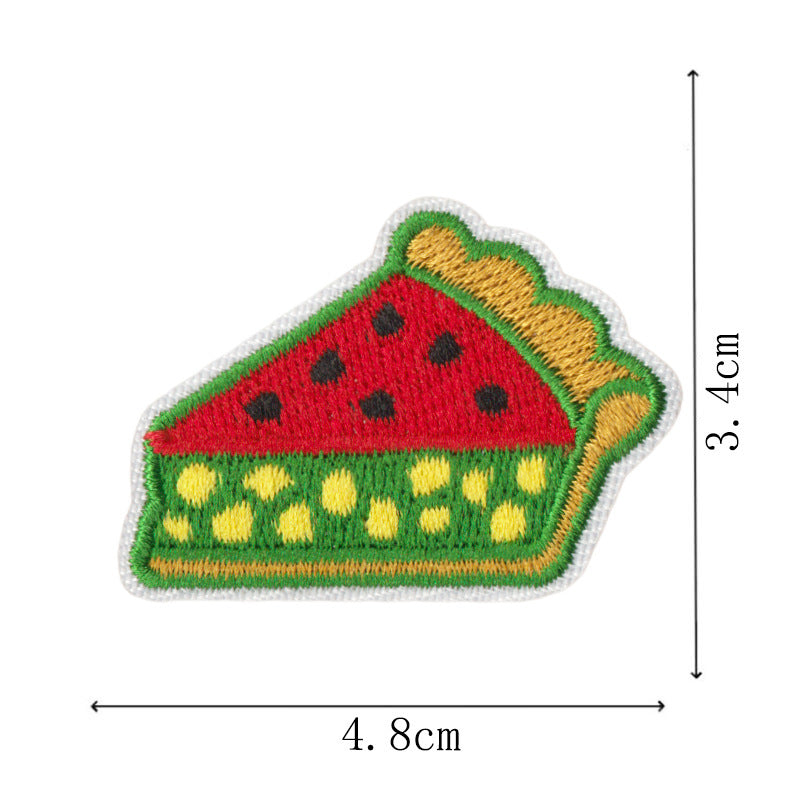 Wholesale 9Pc Watermelon Embroidery Patches Iron On No Sew Appliques Summer Fruit Theme DIY Decorative For Clothes Bags