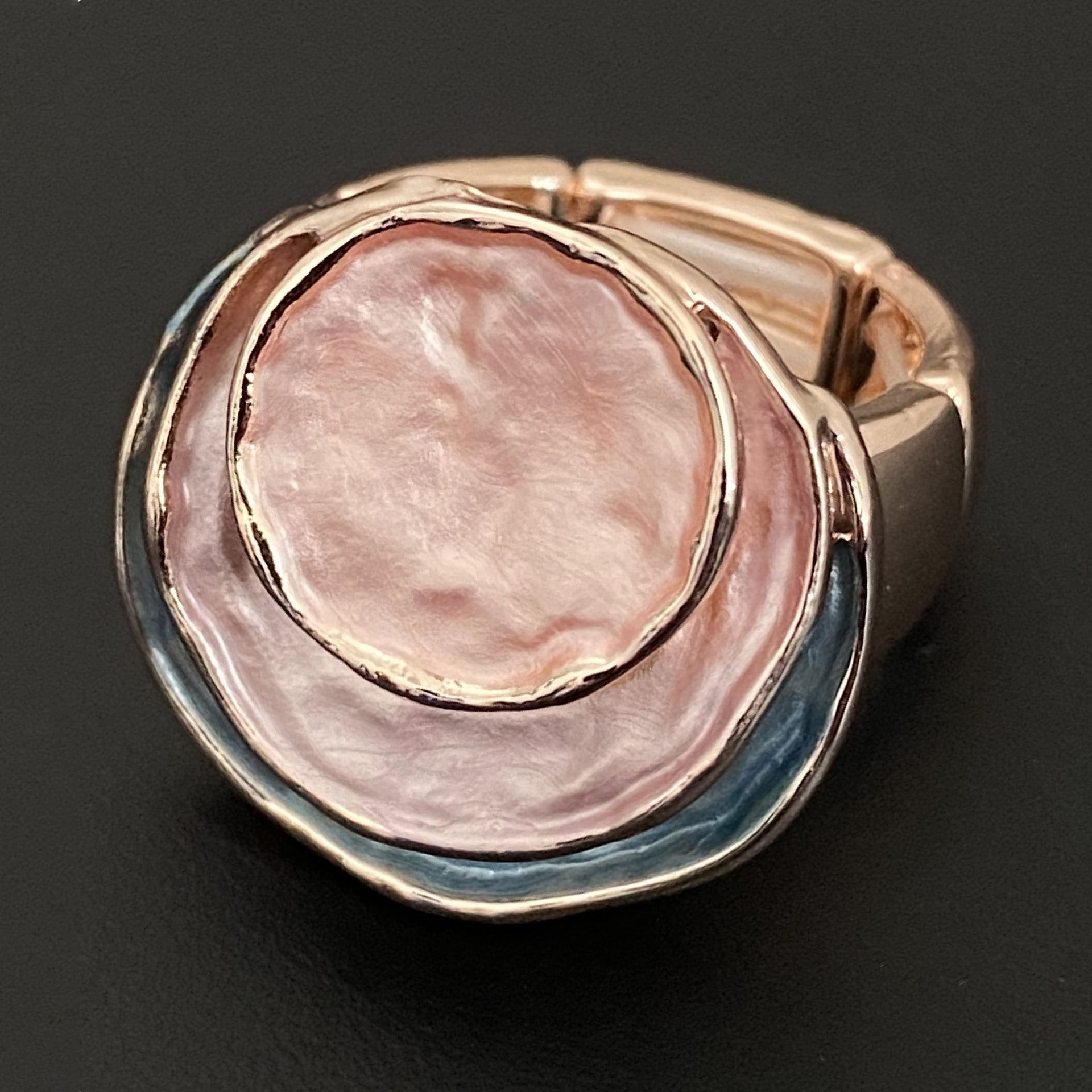 Wholesale Three-layer Ring Oil Drip Alloy Ring