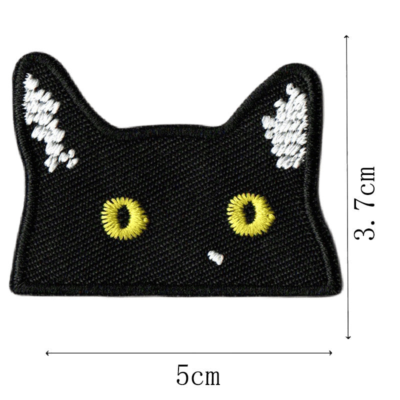 Wholesale Rock punk style embroidered crow skull flame patch