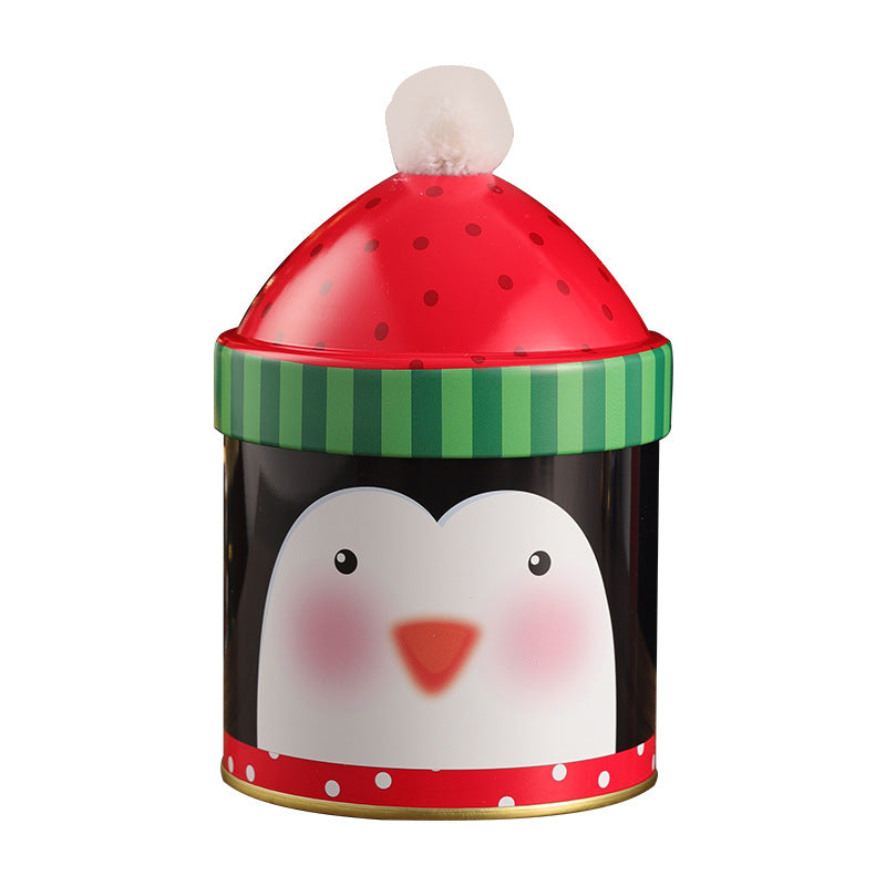 Wholesale Candy Bucket Christmas Hat Metal Storage Box