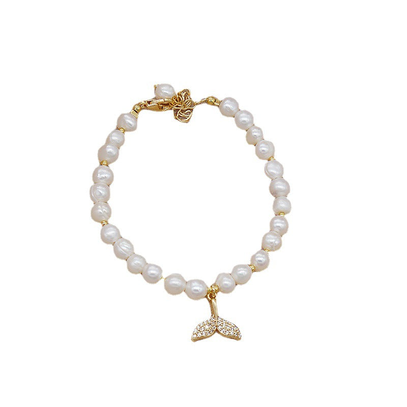 Wholesale of Spring and Summer Fish Tail Pearls Bracelet