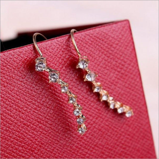 Wholesale Big Dipper Zircon Stud Earrings Silver Tone Trendy Jewelry Accessory For Everyday Wear And Boutique Resale