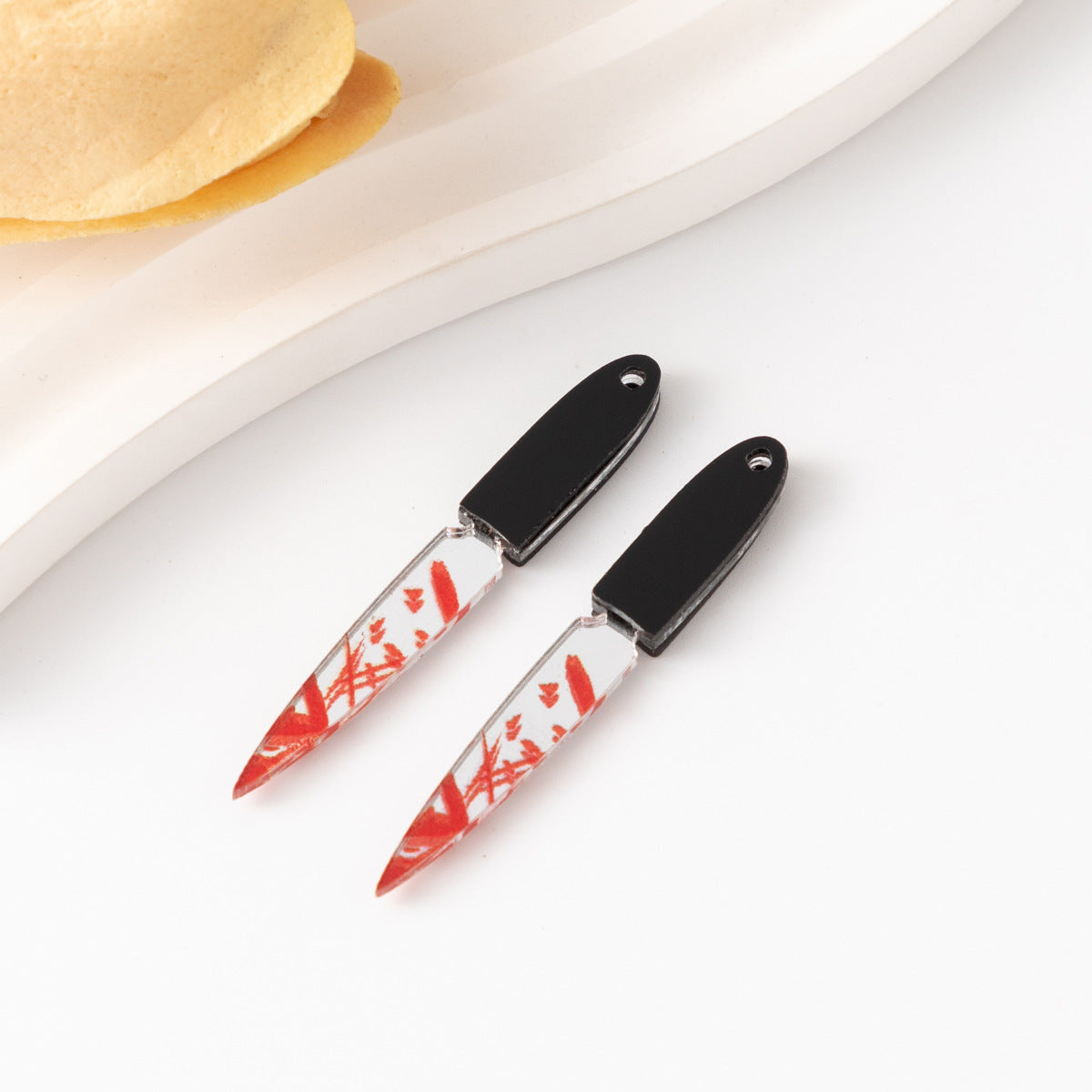 Wholesale  Halloween Acrylic DIY Kitchen Knife Fruit Knife Accessories FlatBack