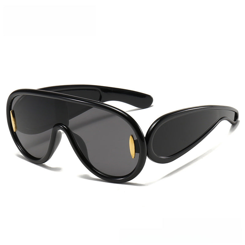 Wholesale  personality cool one-piece children's toad frame hip hop sunglasses