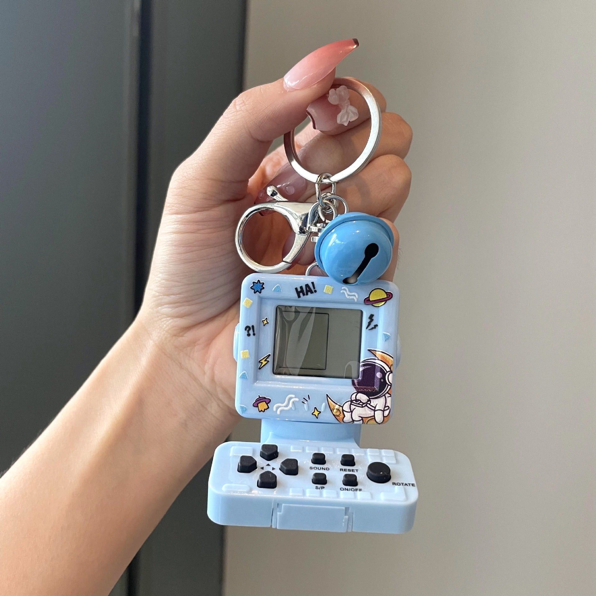 Llavero de la consola de juego de tetris de metal mini de metal al por mayor