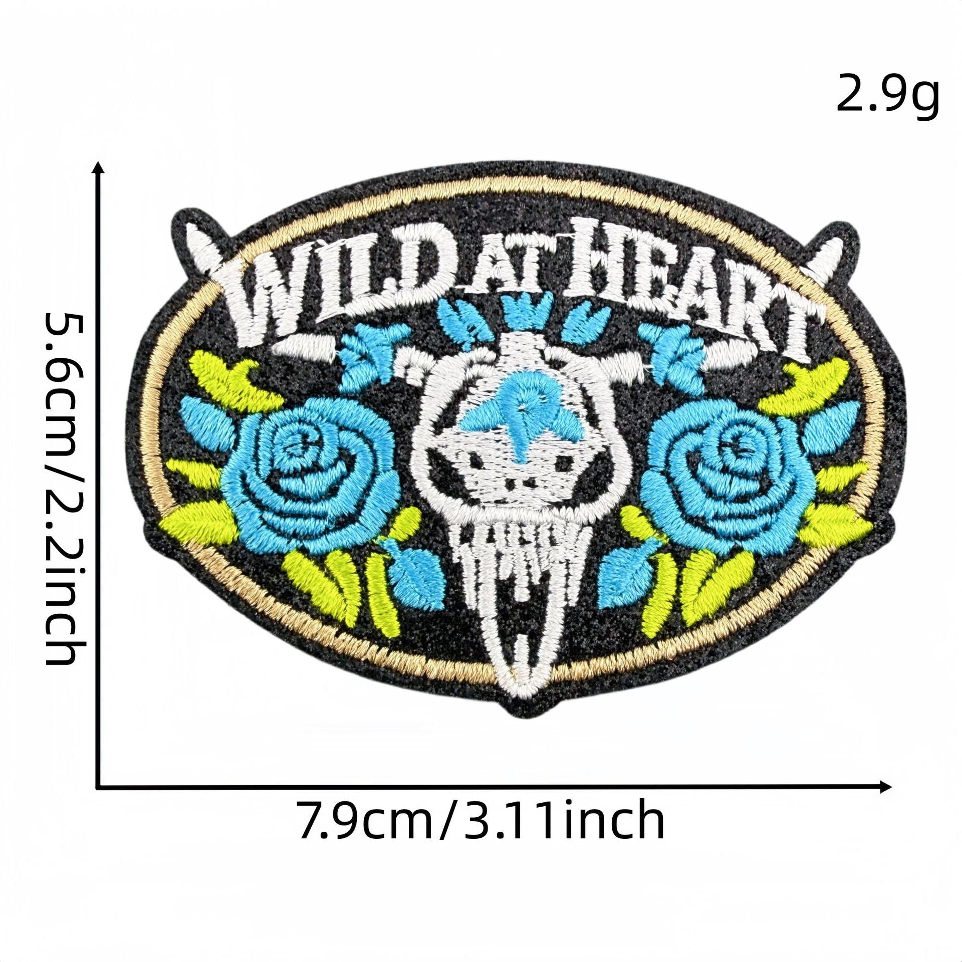 Wholesale Trendy Boho Turquoise Embroidered Patches Western Denim Patch Set 22 Pieces Decorative For Clothing Bags DIY Accessory