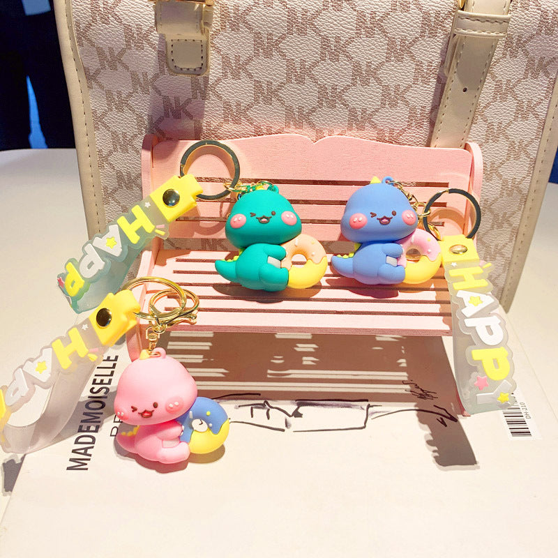 Llavero de dinosaurio de natación de silicona al por mayor