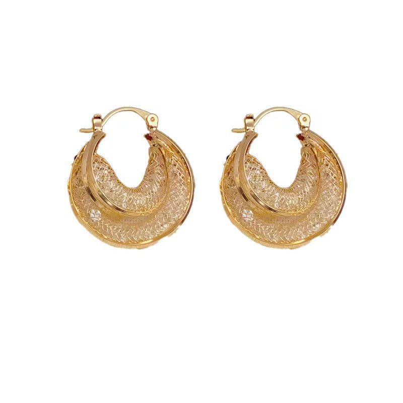 Wholesale Simple Zircon Ear Buckle Earrings