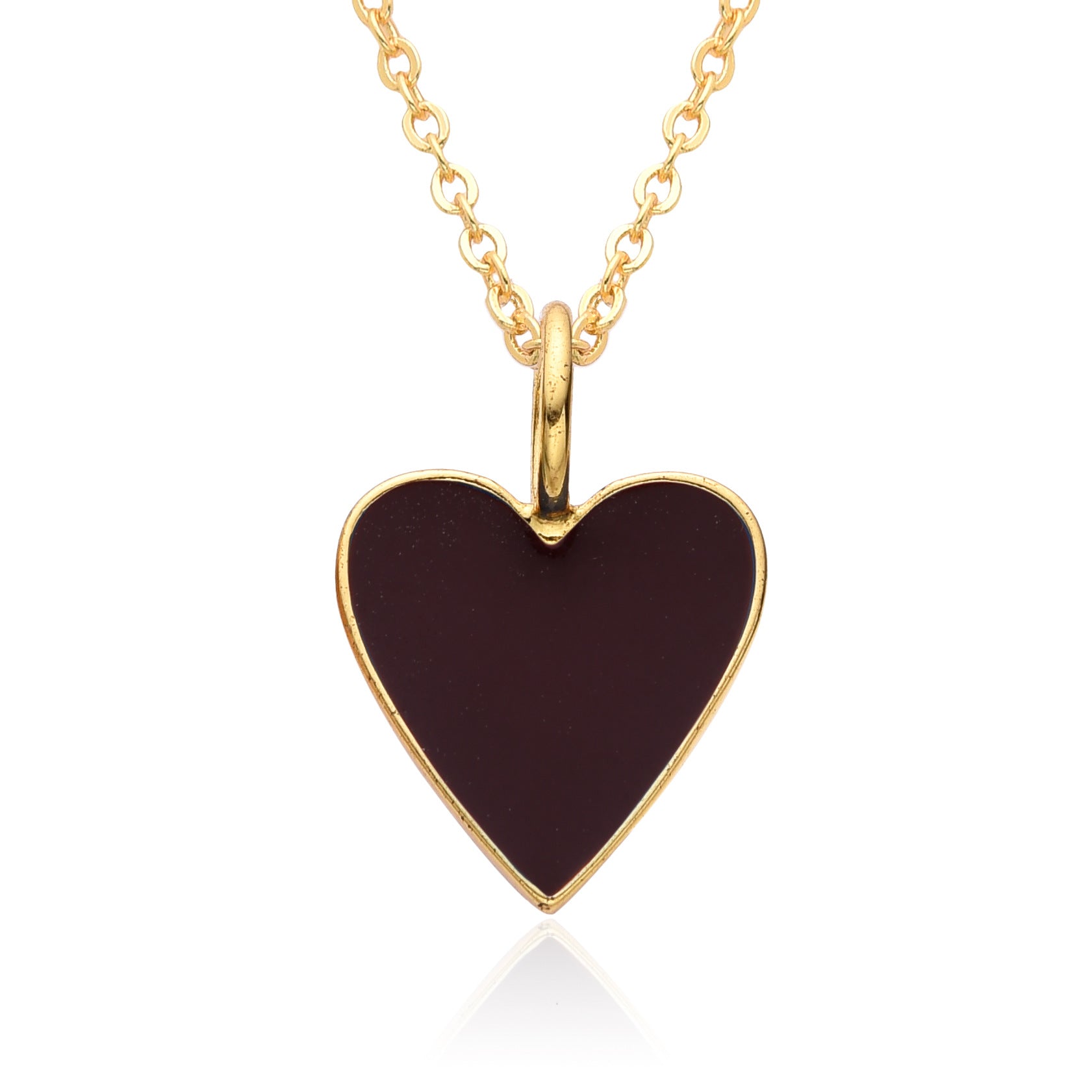 Wholesale Valentine's Day Love Oil Dripping Copper Plated 14K Real Gold Necklace