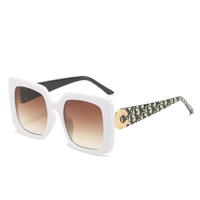 Wholesale Square Frame Trendy Natural Large Frame Sunglasses