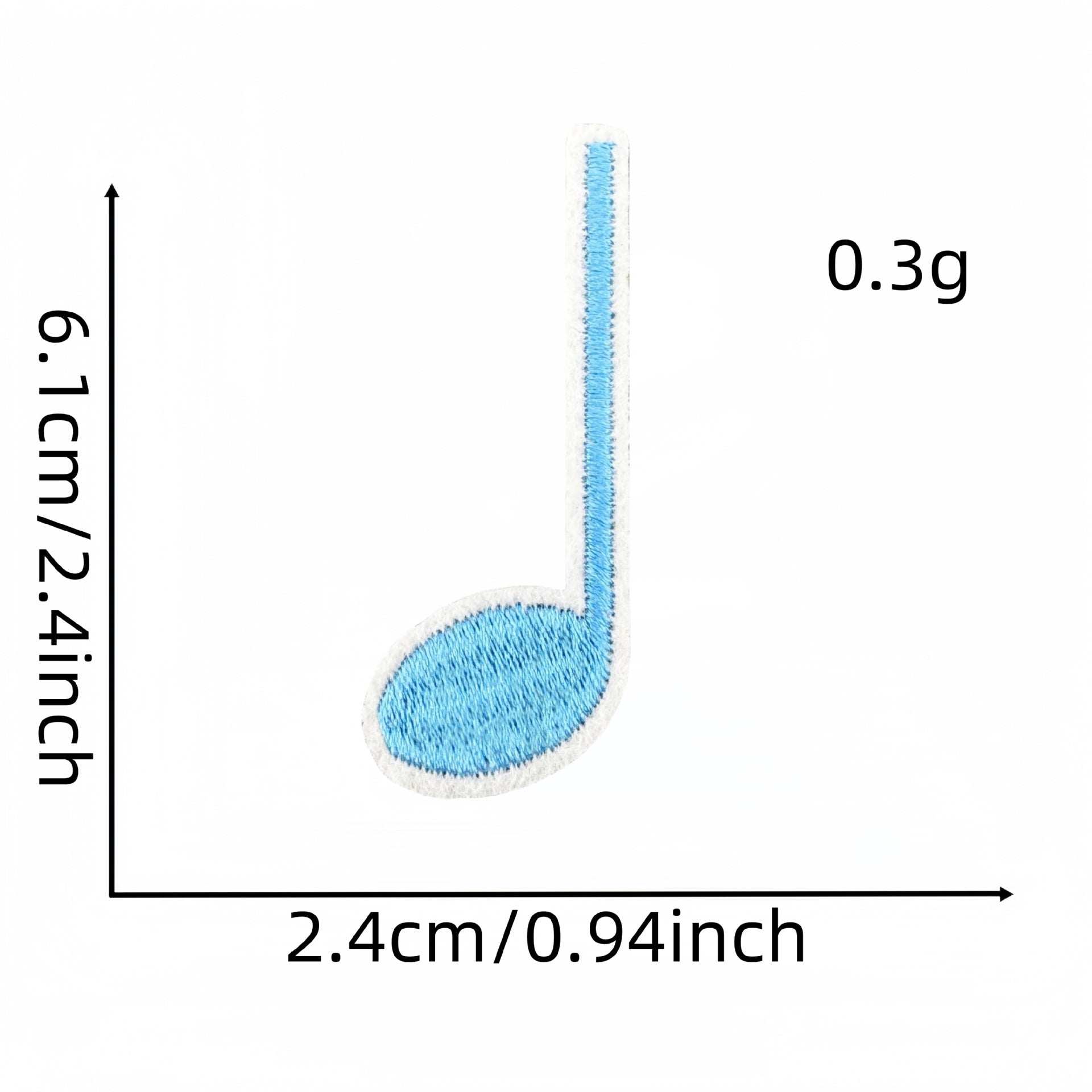 Wholesale Fashion Musical Note Iron On Cloth Patches For DIY Clothing Decoration Boutique Accessory
