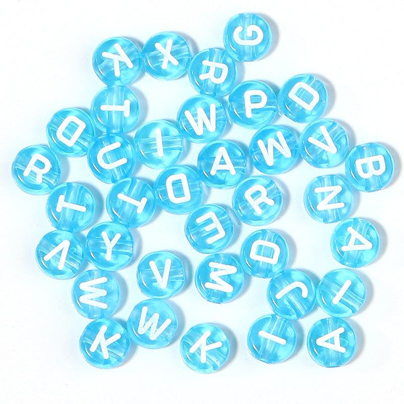 Wholesale of 100 Pieces/pack of Acrylic Colored English Letter Beads