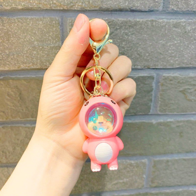 Wholesale Silicone Sunset Light Dinosaur Keychains