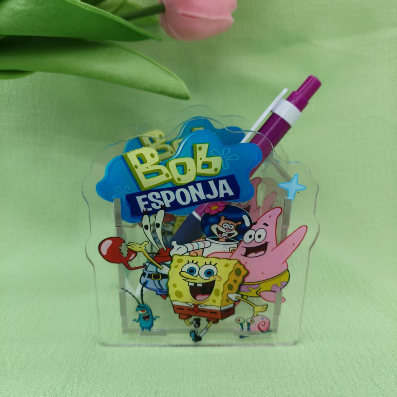 Wholesale  Creative Cute Cartoon Acrylic Pen Holder  OLY Exclusive