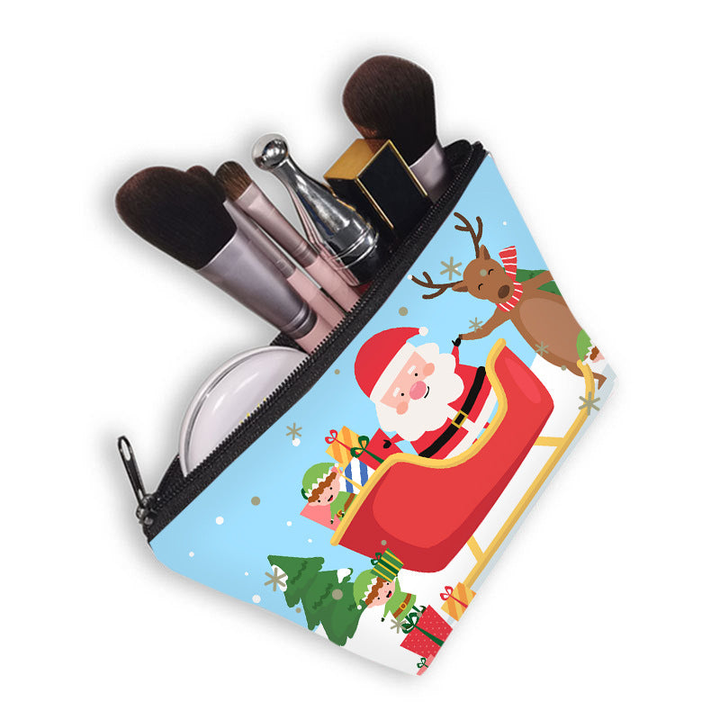 Wholesale Christmas Polyester Makeup Bags, Wash Bags, Storage Bags