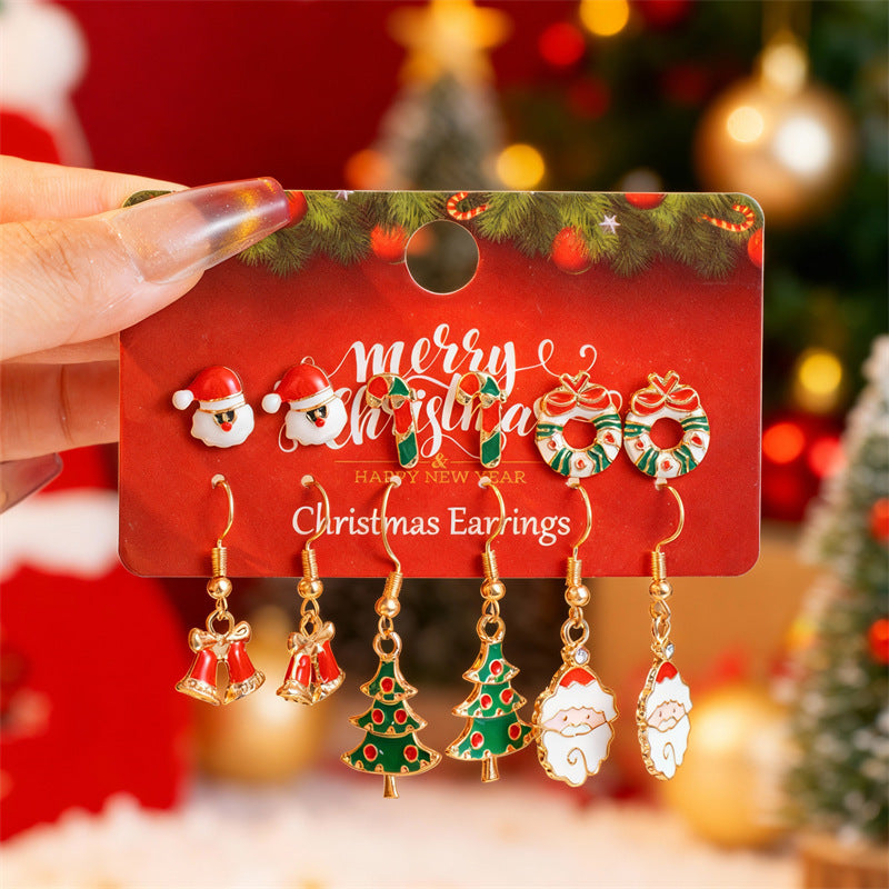 Wholesale Christmas earrings with colorful light bulbs and bells  Earrings Set