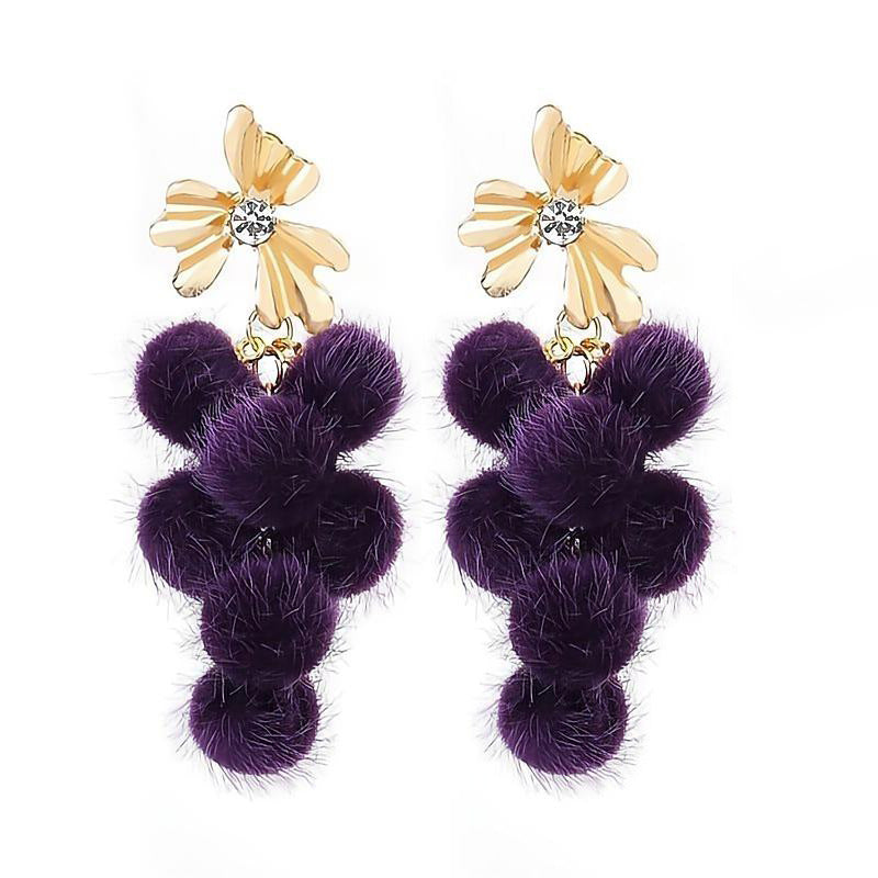 Wholesale Plush Long Tassel Earrings