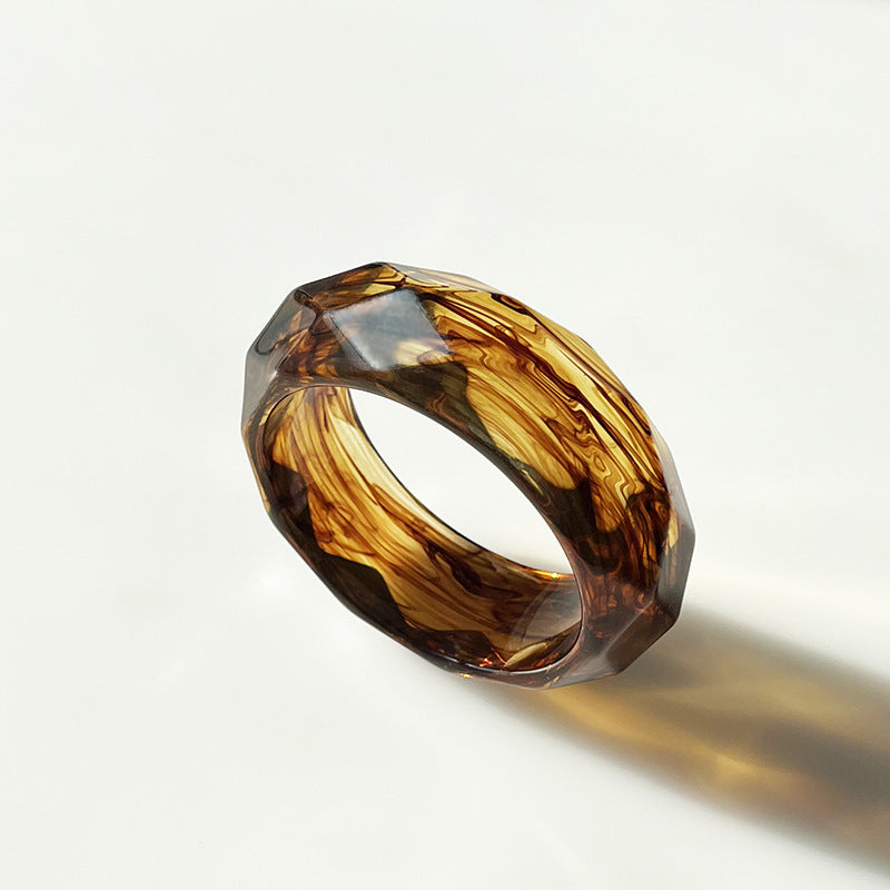 Wholesale Three-dimensional Crystal Imitation Colorful Acrylic Shaped Wide Textured Environmentally Friendly Bracelet