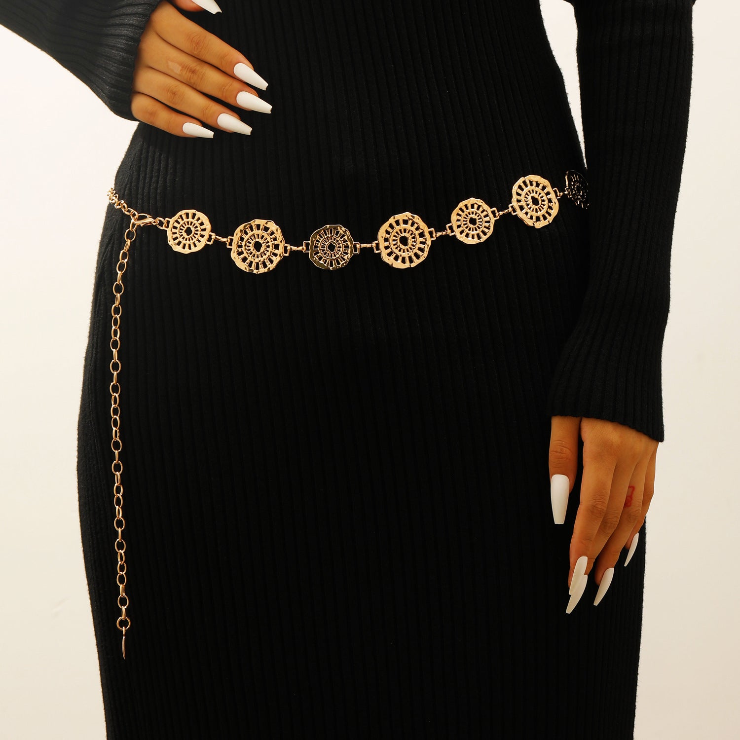 Wholesale Bohemian Heart Tassel Waist Chain Gold Metal Belt For Women S Dress Stylish Casual Accessory