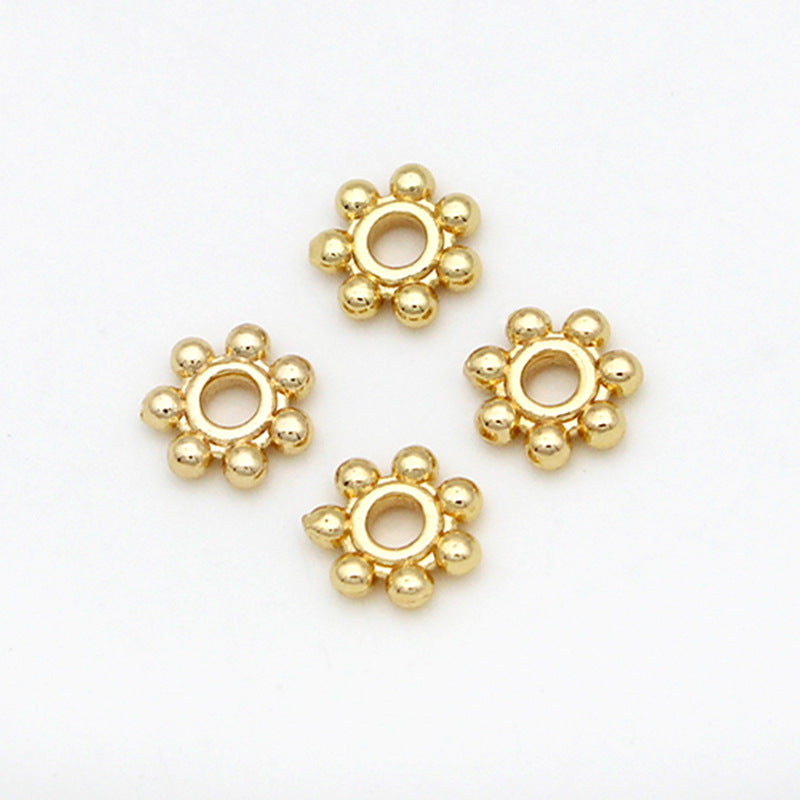 Wholesale of 10PCS/PACK Snowflake Partition Copper DIY Jewelry Accessories