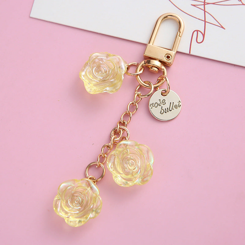 Wholesale Resin Rose Alloy Keychains