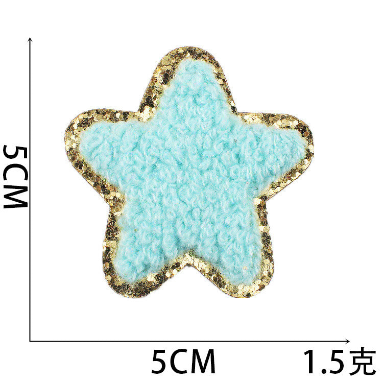 Wholesale Rainbow Embroidered Iron On Patch With Lightning And Five Pointed Star Stylish Clothing Accessory For Casual Wear And Resale
