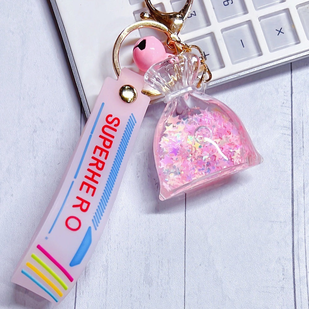 Wholesale Acrylic Glitter Powder Oiled Keychain