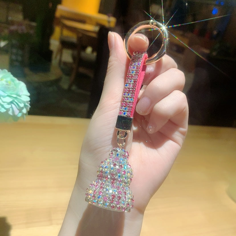 Wholesale Creative Chinese Style Diamond Gourd Alloy Keychains