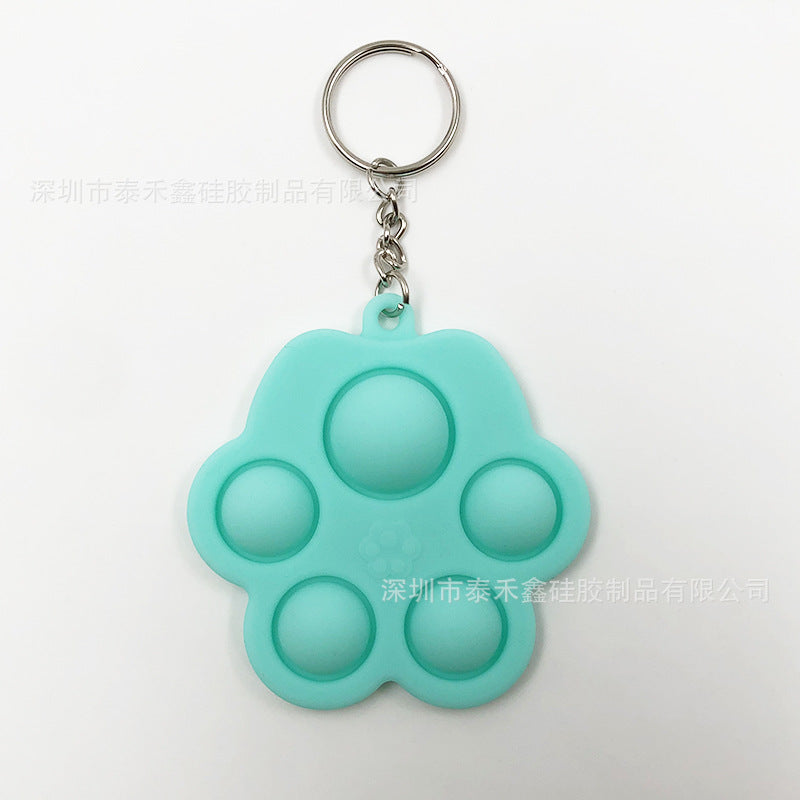 Wholesale Silicone Rodent Killer Keychain Finger Bubble Music Decompression Toys
