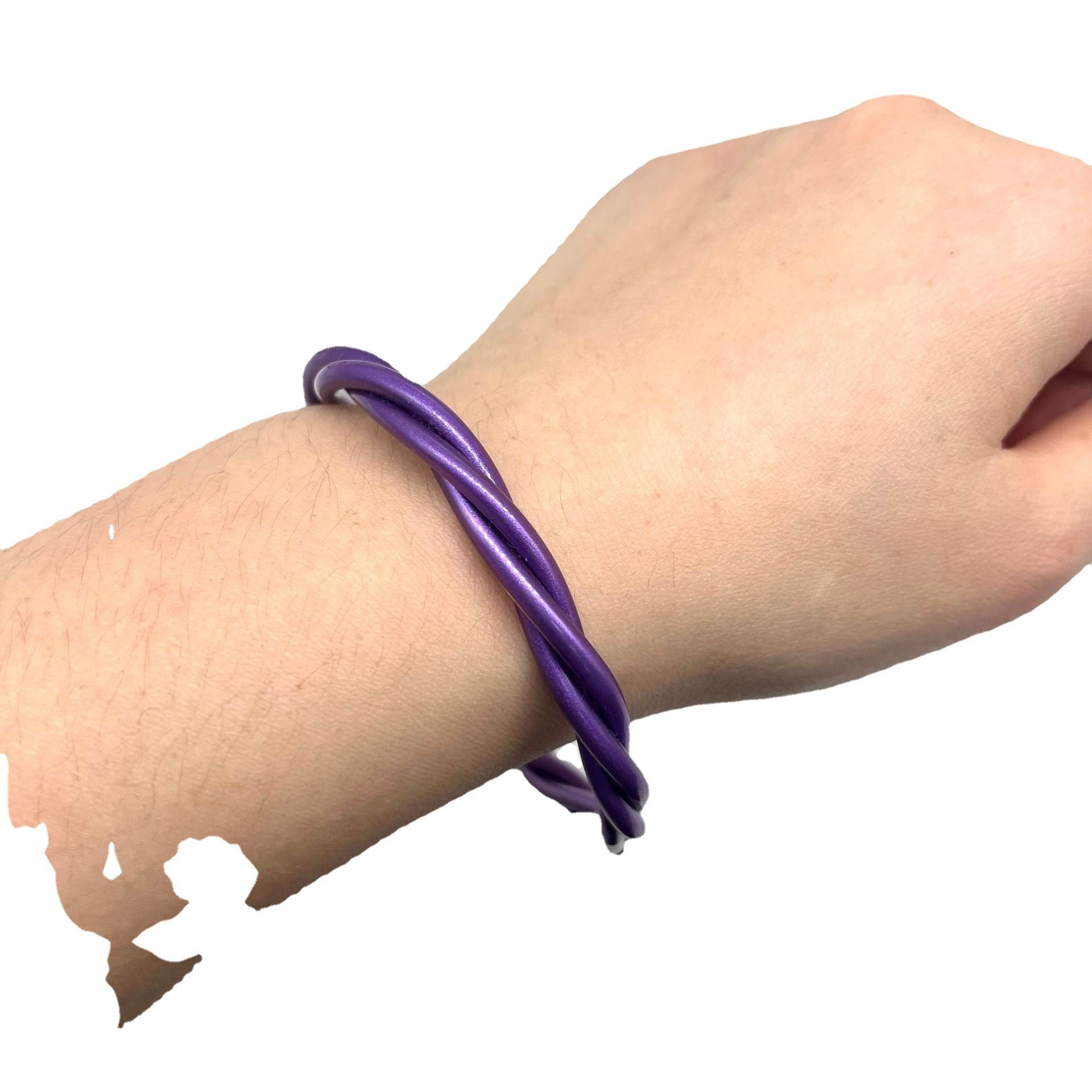 Wholesale Twisted Rope Design Silicone Bracelet