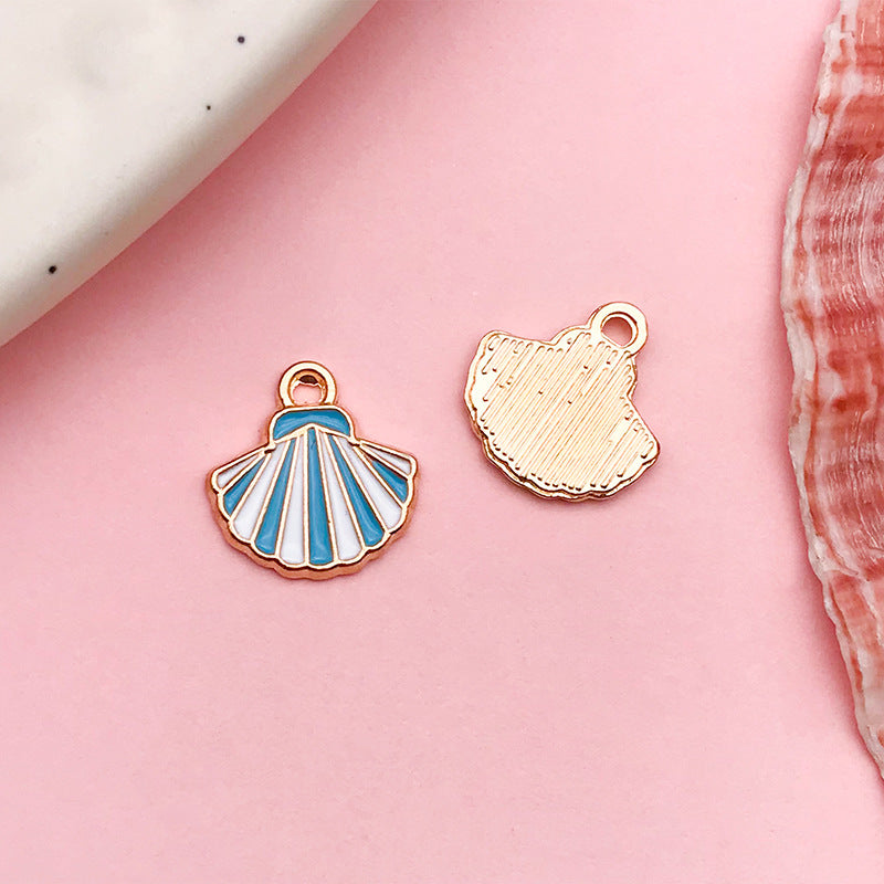 Wholesale Cute Cartoon Dropping Oil Dolphin Octopus Alloy DIY Necklace Pendant Accessories