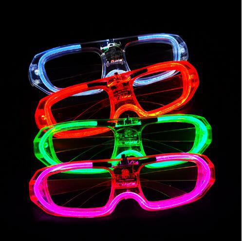Wholesale LED Cool Light Square Louver Love Glasses