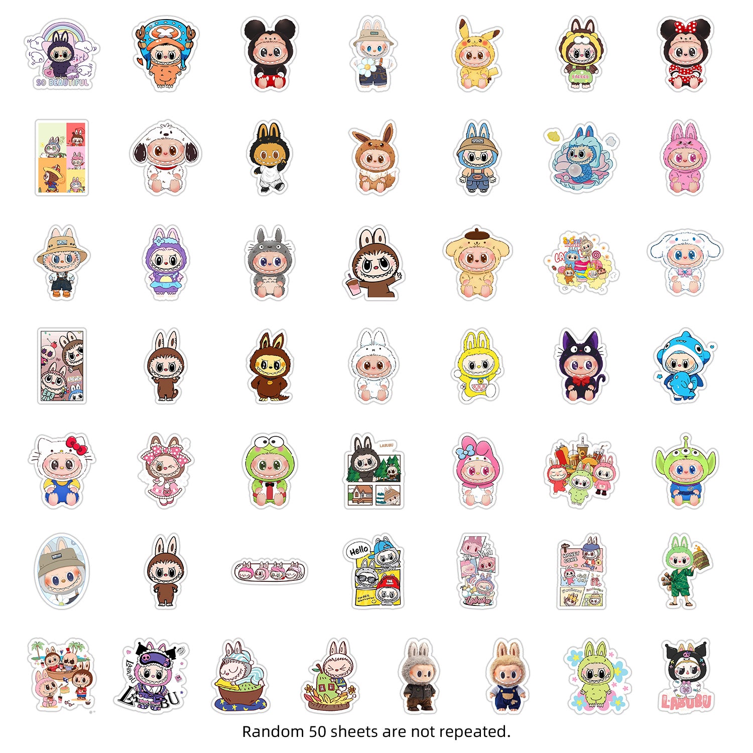 Wholesale 50pcs cute graffiti stickers waterproof decorative stickers