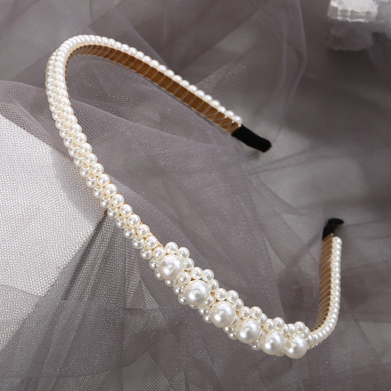 Wholesale Bridal Hand Braided Knotted Pearl Headbands