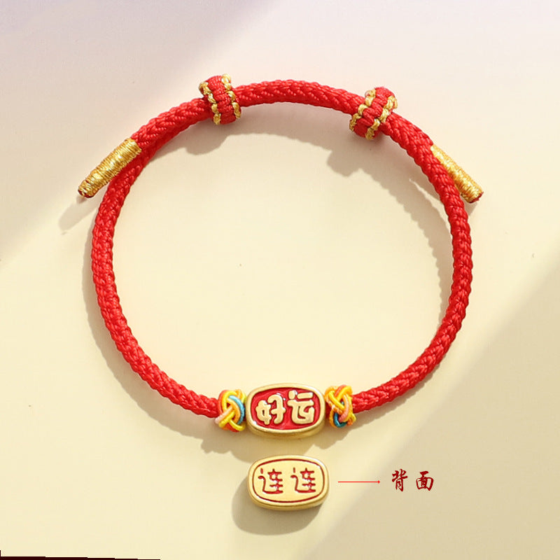 Wholesale Wholesale curly snake braided red rope bracelet
