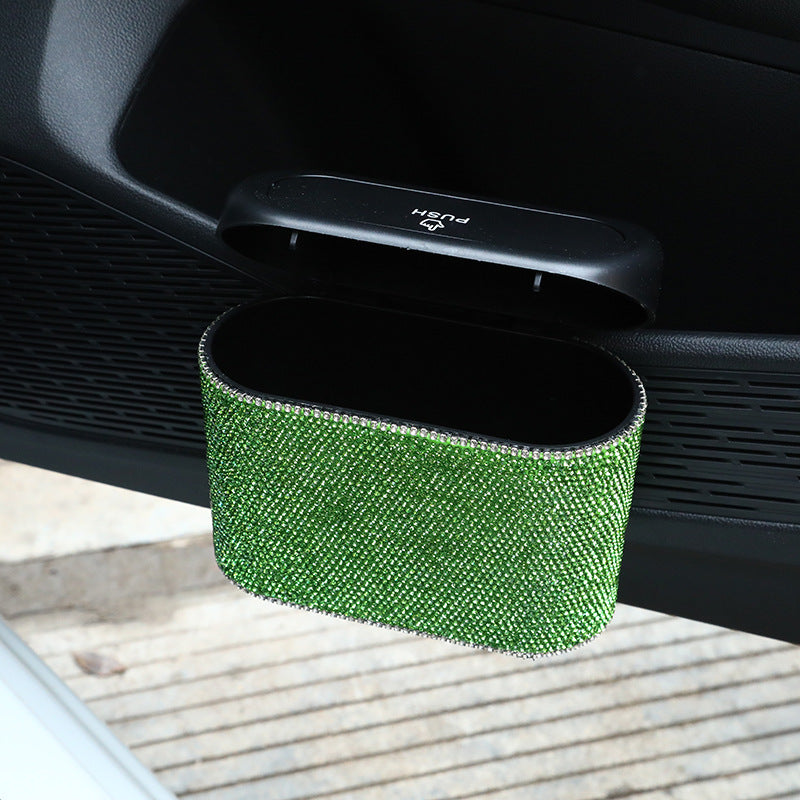 Wholesale Diamond Studded Plastic Trash Can