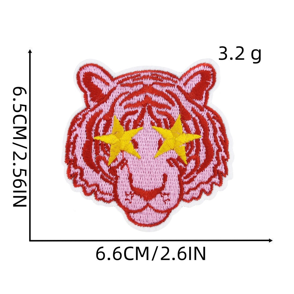 Wholesale Pink Cartoon Embroidery Iron On Patch For Kids Clothing DIY Accessory Gift
