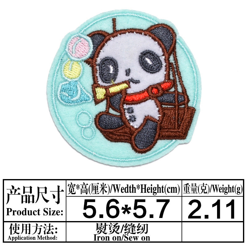 Wholesale Cartoon Animal Embroidered Patches Chic Cloth Applique For Jeans DIY Clothing Decorative Accent Gift Boutique Resale