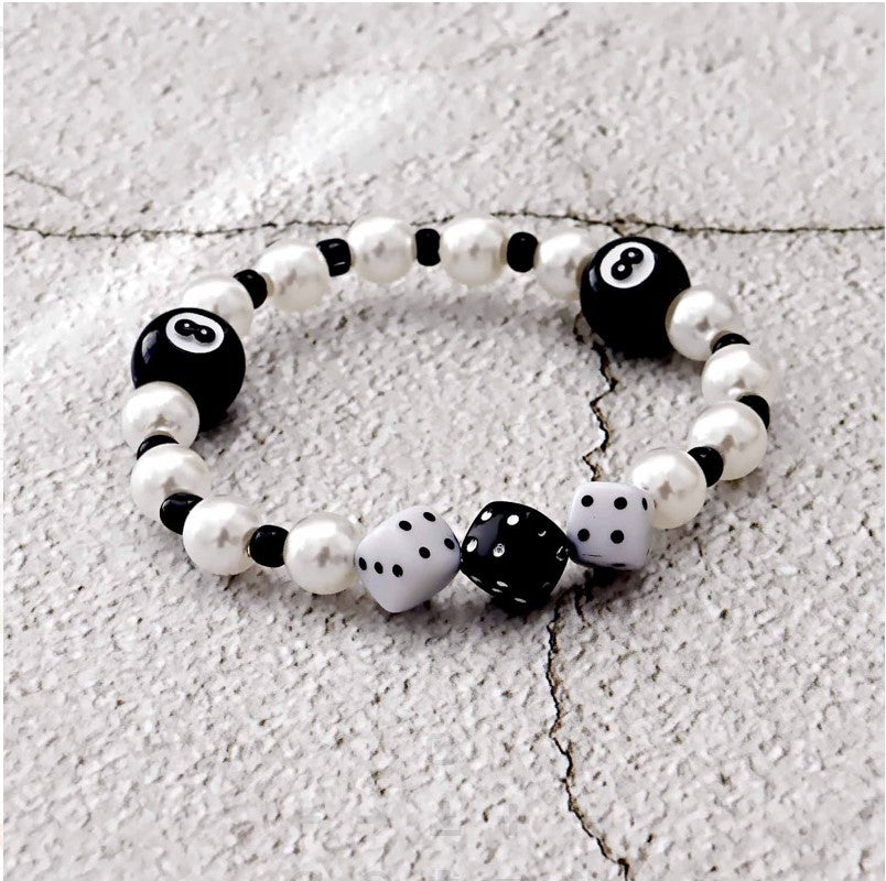 Wholesale Obsidian Cross Billiard Bracelet Beaded Bracelet