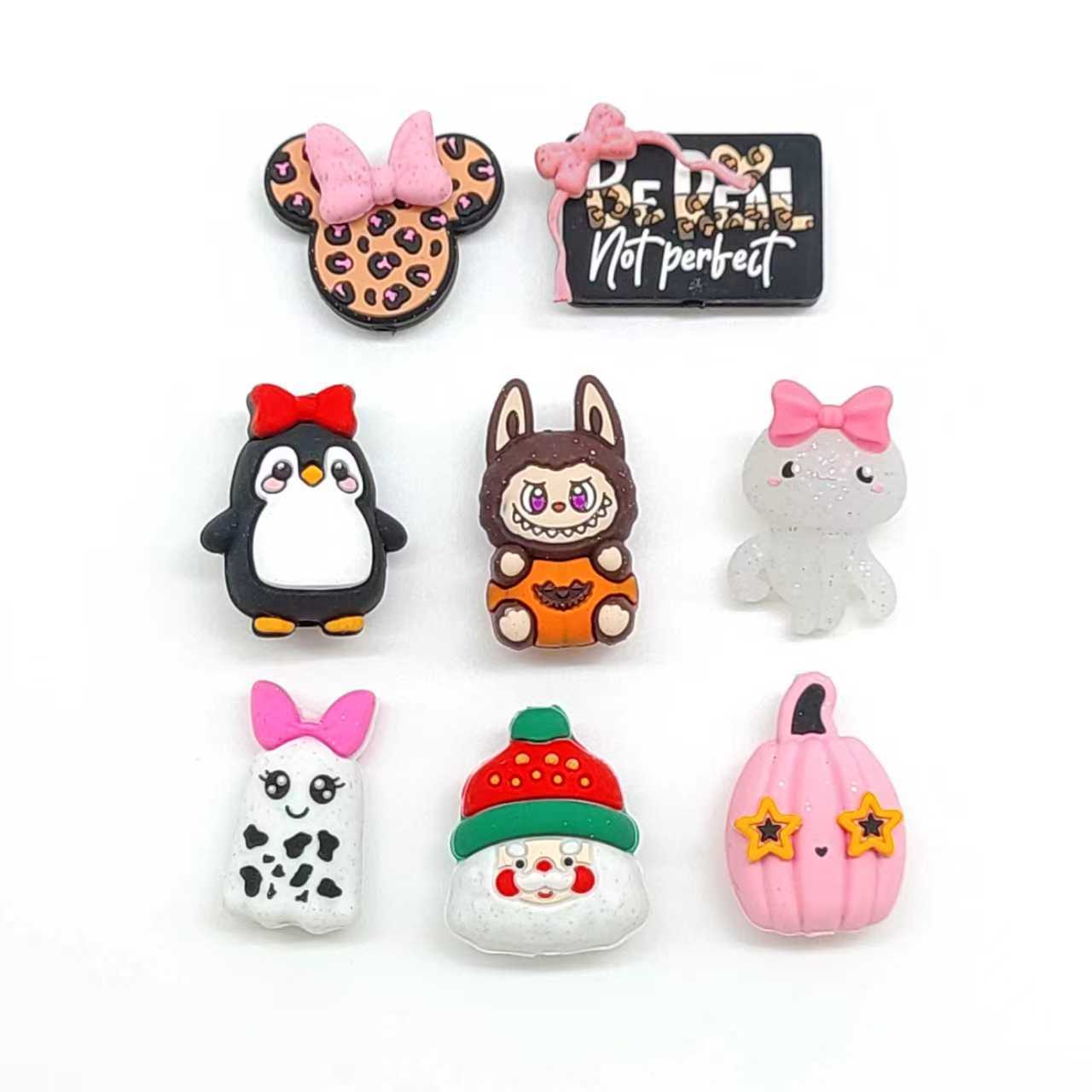 Wholesale 20pcs  Cartoon silicone beads   Focal Beads