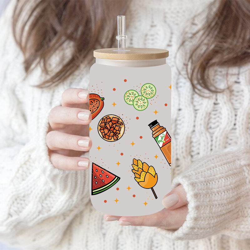 Wholesale Colorful beverage cake  16oz Cup UV DTF Wraps